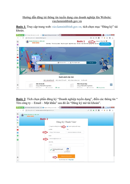 Hướng dẫn doanh nghiệp đăng thông báo tuyển dụng người lao động Việt Nam vào các vị trí dự kiến tuyển dụng người lao động nước ngoài theo quy định tại Nghị định 152 2020 NĐ-CP và Nghị định 70 2023 NĐ-CP